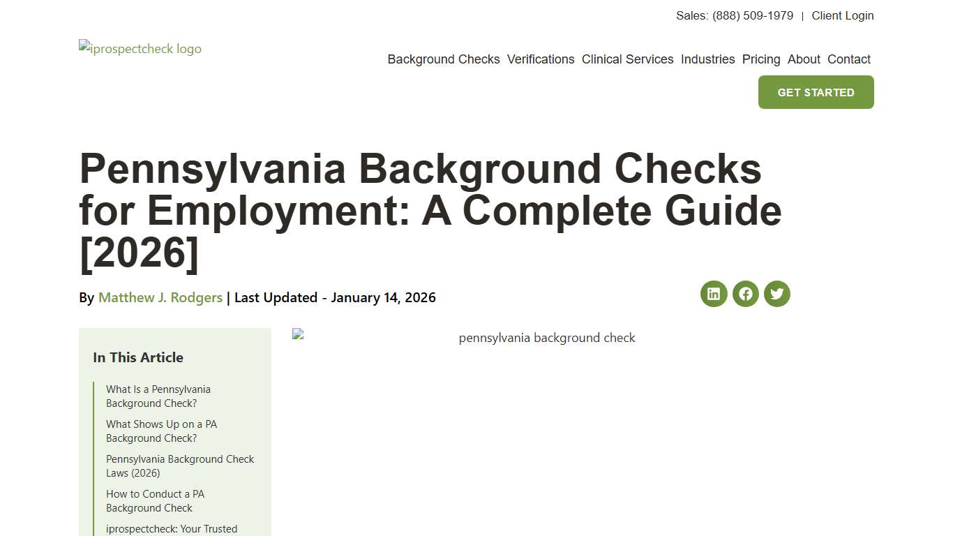 Pennsylvania Background Checks for Employment: A Complete Guide [2026]